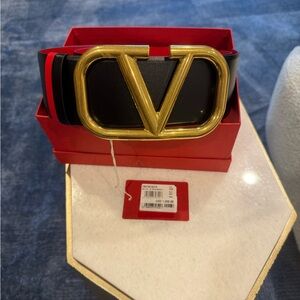 Valentino Black and Gold belt